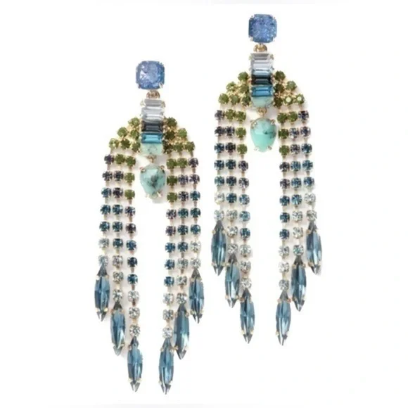 Stella & Dot Women’s 2 in 1 Convertible Chandelier Earrings - Picture 2 of 5